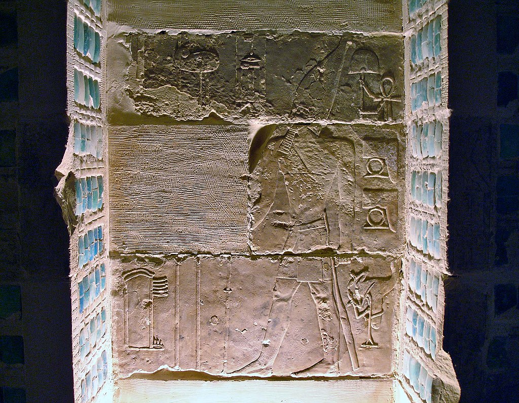 Údajný portrét faraona Džósera v jeho pyramidě