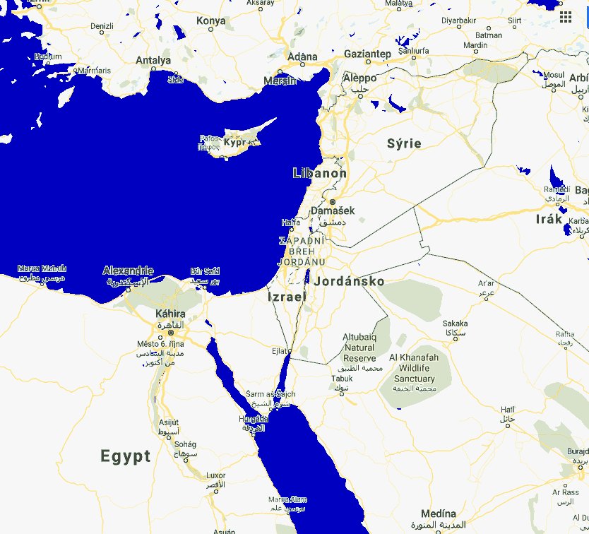Střední Východ (původní stav) 