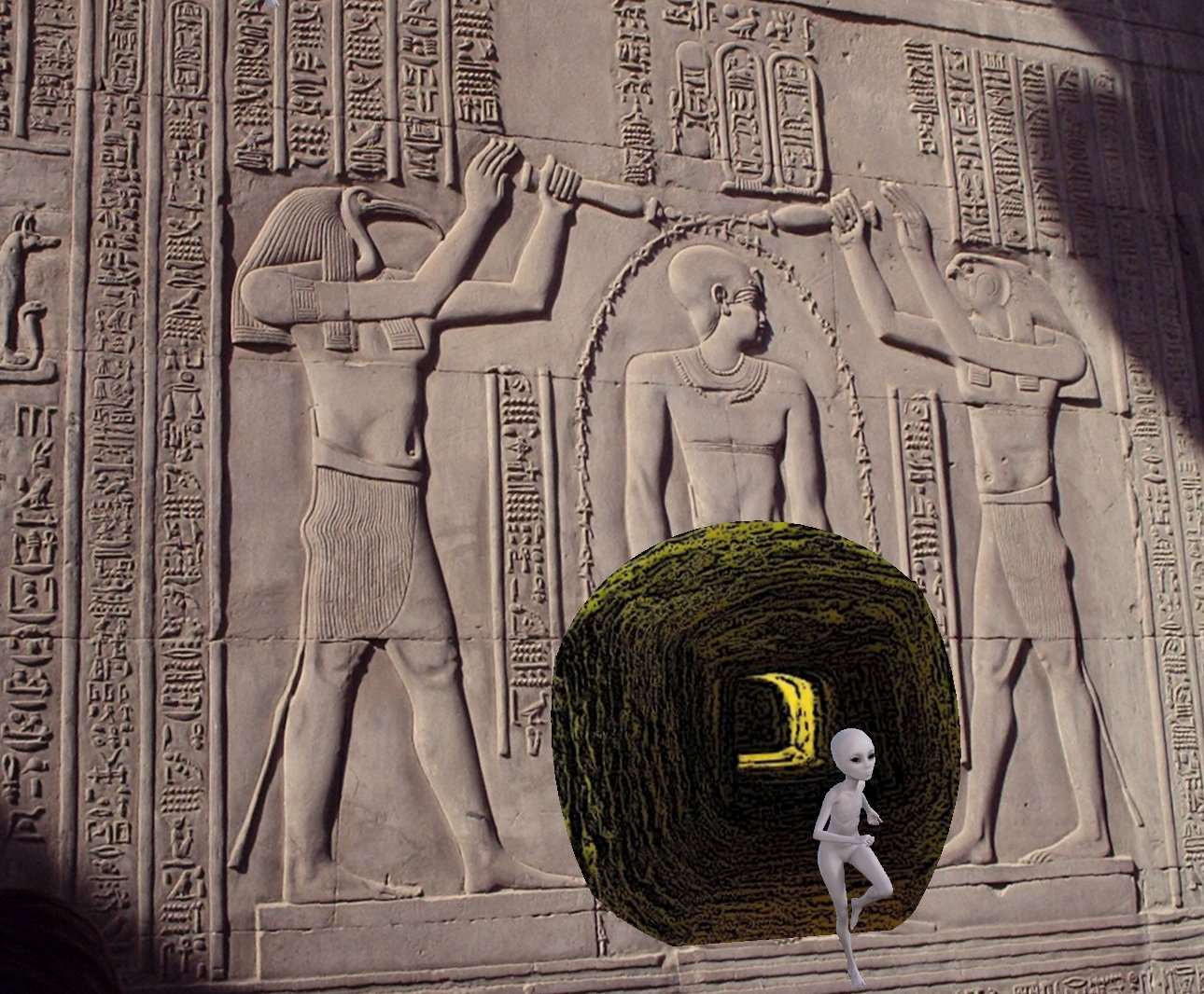 Portál v Egyptě byl postaven příliš ledabyle. Sygupki musela seskakovat. 